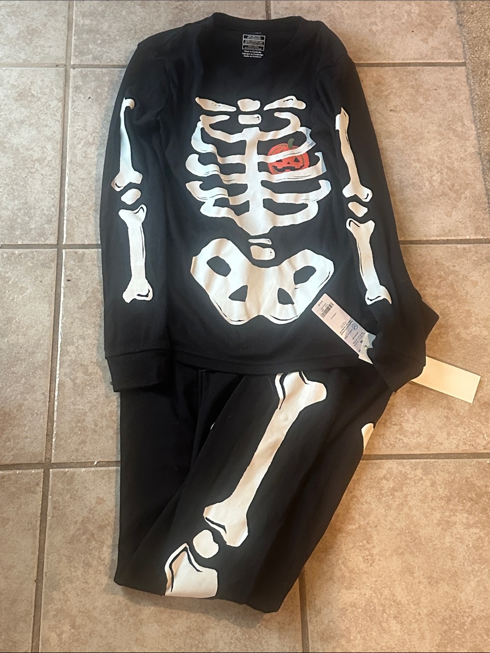 Halloween skeleton pajamas